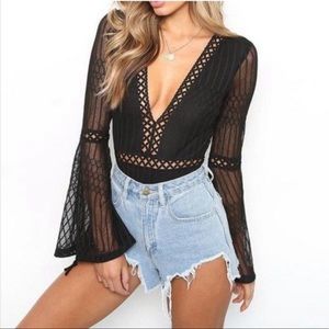 Black Bodysuit Sincere Sally